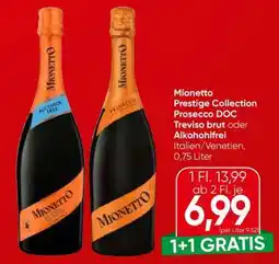 Eurospar Mionetto Prestige Collection Prosecco DOC Treviso brut oder Alkoholfrei Angebot