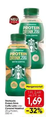 Eurospar Starbucks Protein Drink Caffe Latte oder Caramel Hazelnut Angebot