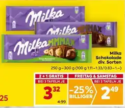 Billa Milka Schokolade div. Sorten Angebot