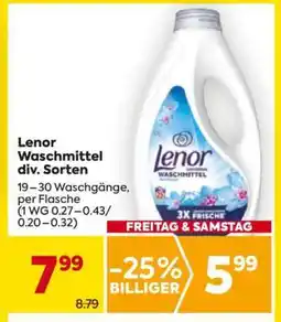 Billa Lenor Waschmittel div. Sorten Angebot