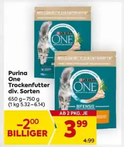 Billa Purina One Trockenfutter div. Sorten Angebot