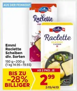 Billa Emmi Raclette Scheiben div. Sorten Angebot