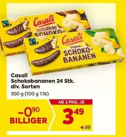 Billa Casali Schokobananen 24 Stk. div. Sorten Angebot