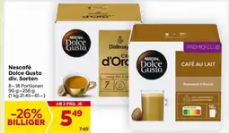 Billa Nescafé Dolce Gusto div. Sorten Angebot