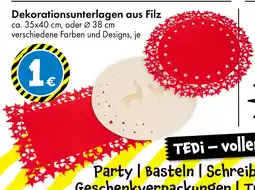 TEDi Dekorationsunterlagen aus Filz Angebot