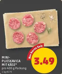PENNY Mini pljeskavica mit käse Angebot