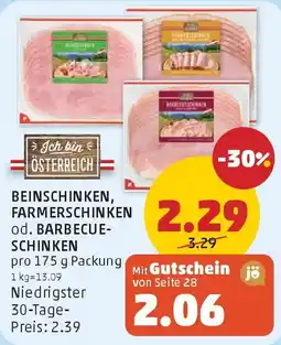 PENNY Beinschinken, farmerschinken od. barbecue- schinken Angebot