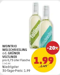 PENNY Weintrio welschriesling od. grüner veltliner Angebot