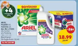 PENNY Ariel pulver od. flüssig od. all-in-1-pods Angebot