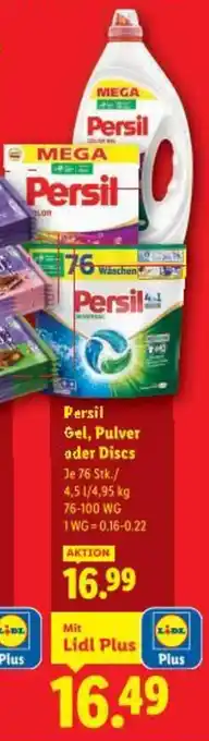 Persil Gel, Pulver ader Discs