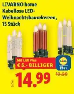 Lidl LIVARNO home Kabellose LED- Weihnachtsbaumkerzen, Angebot