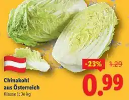 Lidl Chinakohl aus Österreich Angebot