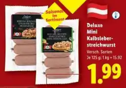 Lidl Deluxe Mini Kalbsleber- streichwurst Angebot