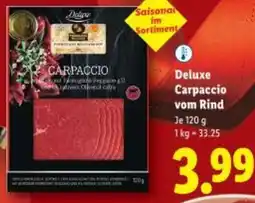 Lidl Deluxe Carpaccio vom Rind Angebot