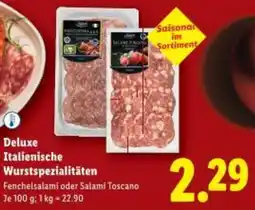 Lidl Deluxe Italienische Wurstspezialitäten Angebot