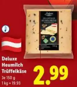 Lidl Deluxe Heumilch Trüffelkäse Angebot