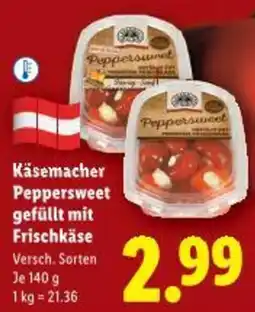 Lidl Käsemacher Peppersweet gefüllt mit Frischkäse Angebot