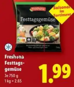 Lidl Freshona Festtags- gemüse Angebot