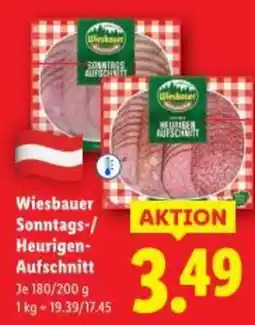 Lidl Wiesbauer Sonntags- Heurigen- Aufschnitt Angebot