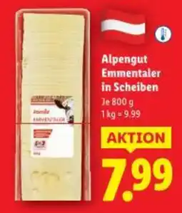 Lidl Alpengut Emmentaler in Scheiben Angebot