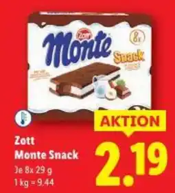 Lidl Zott Monte Snack Angebot