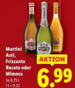 Lidl Martini Asti Frizzante Rosato oder Mimosa Angebot