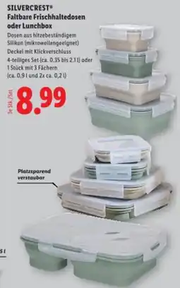 Lidl SILVERCREST Faltbare Frischhaltedosen oder Lunchbox Angebot