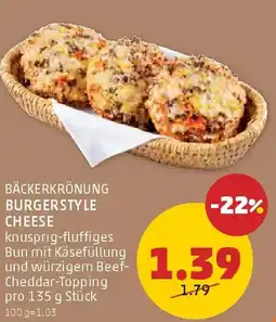 PENNY Bäckerkrönung burgerstyle cheese Angebot