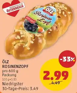 PENNY Ölz rosinenzopf Angebot