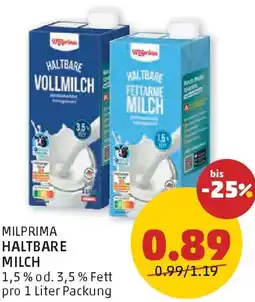 PENNY Milprima haltbare milch Angebot