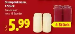 Lidl Stumpenkerzen, 4 Stück Angebot