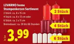 Lidl LIVARNO home Stumpenkerzen Sortiment Angebot
