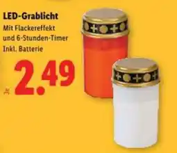 Lidl LED-Grablicht Mit Flackereffekt und 6-Stunden-Timer Inkl. Batterie Angebot