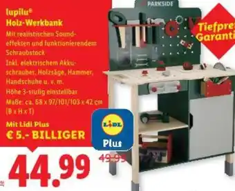 Lidl lupiluⓇ Holz-Werkbank Angebot