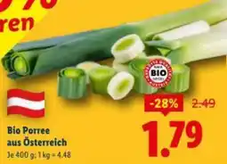 Lidl Bio Porree aus Österreich Angebot