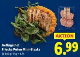 Lidl Geflügelhof Frische Puten Mini-Steaks Angebot