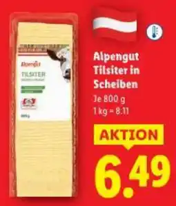 Lidl Alpengut Tilsiter in Scheiben Angebot