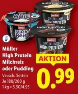 Lidl Müller High Protein Milchreis oder Pudding Angebot