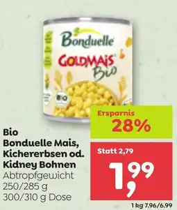 ADEG Bio Bonduelle Mais, Kichererbsen od. Kidney Bohnen Angebot