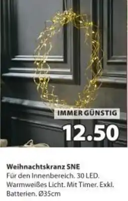 JYSK Weihnachtskranz sne Angebot