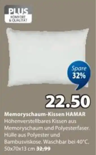 JYSK Memoryschaum-Kissen Angebot
