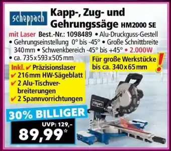 Kapp-, Zug- und Gehrungssäge HM2000 SE