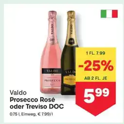 MPreis Valdo Prosecco Rosé oder Treviso DOC Angebot
