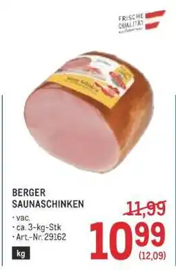 Metro Berger Saunaschinken Angebot