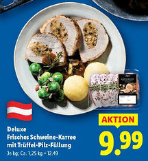 Lidl Deluxe Frisches Schweine-Karree mit Trüffel-Pilz-Füllung Angebot