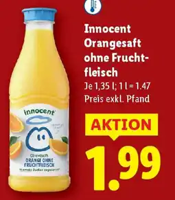 Lidl Innocent Orangesaft ohne Frucht- fleisch Angebot