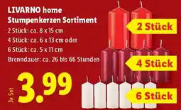 Lidl LIVARNO home Stumpenkerzen Sortiment Angebot