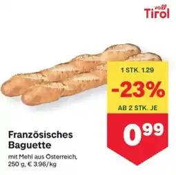 MPreis Französisches Baguette Angebot