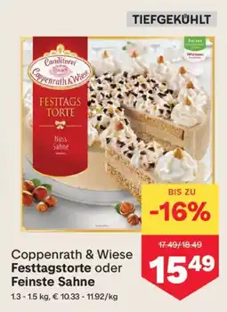 MPreis Festtagstorte oder Feinste Sahne Angebot