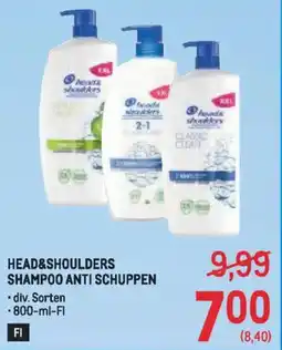 Metro Head&shoulders shampoo anti schuppen Angebot